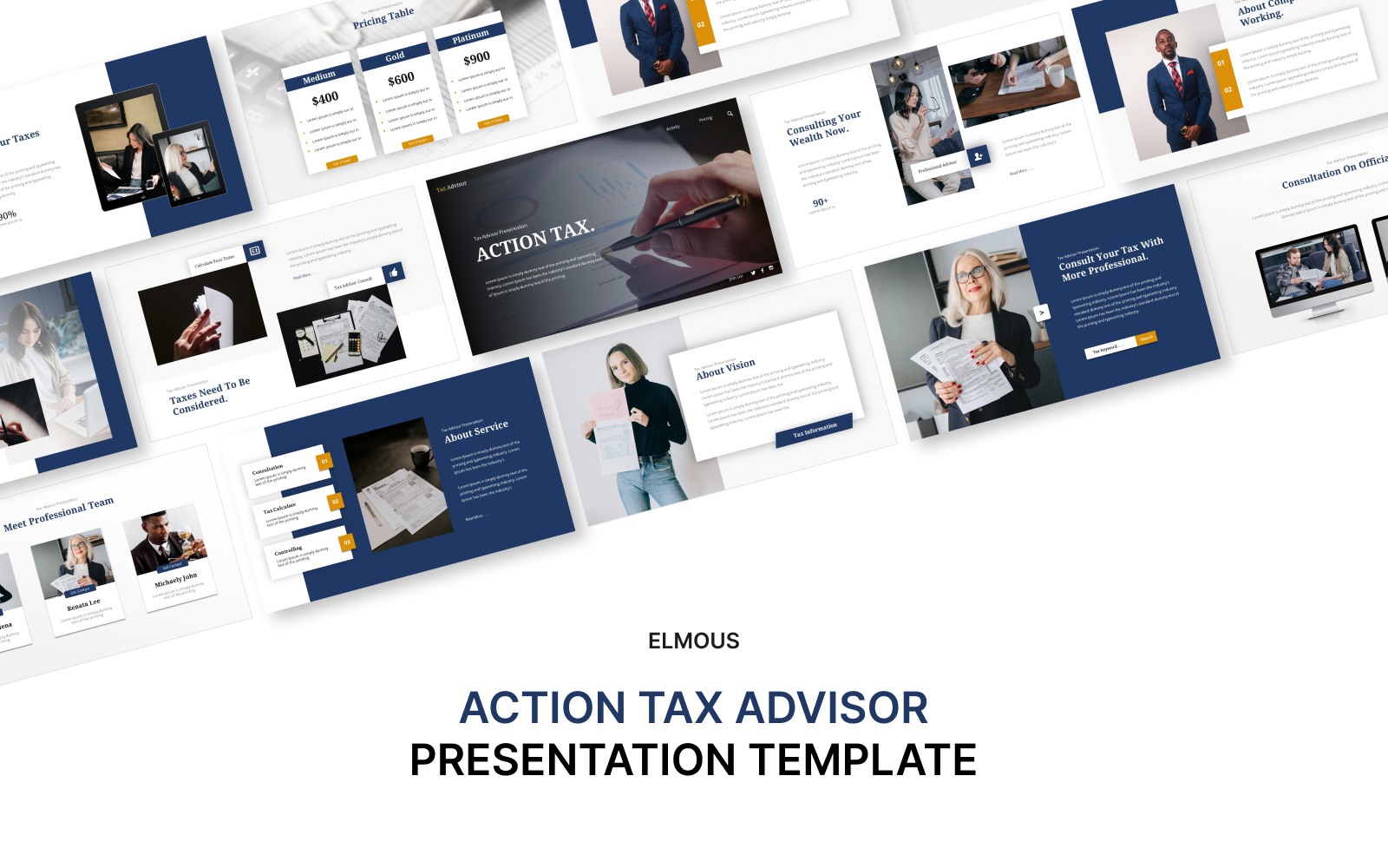 Action Tax Advisor Google Slides Presentation Template