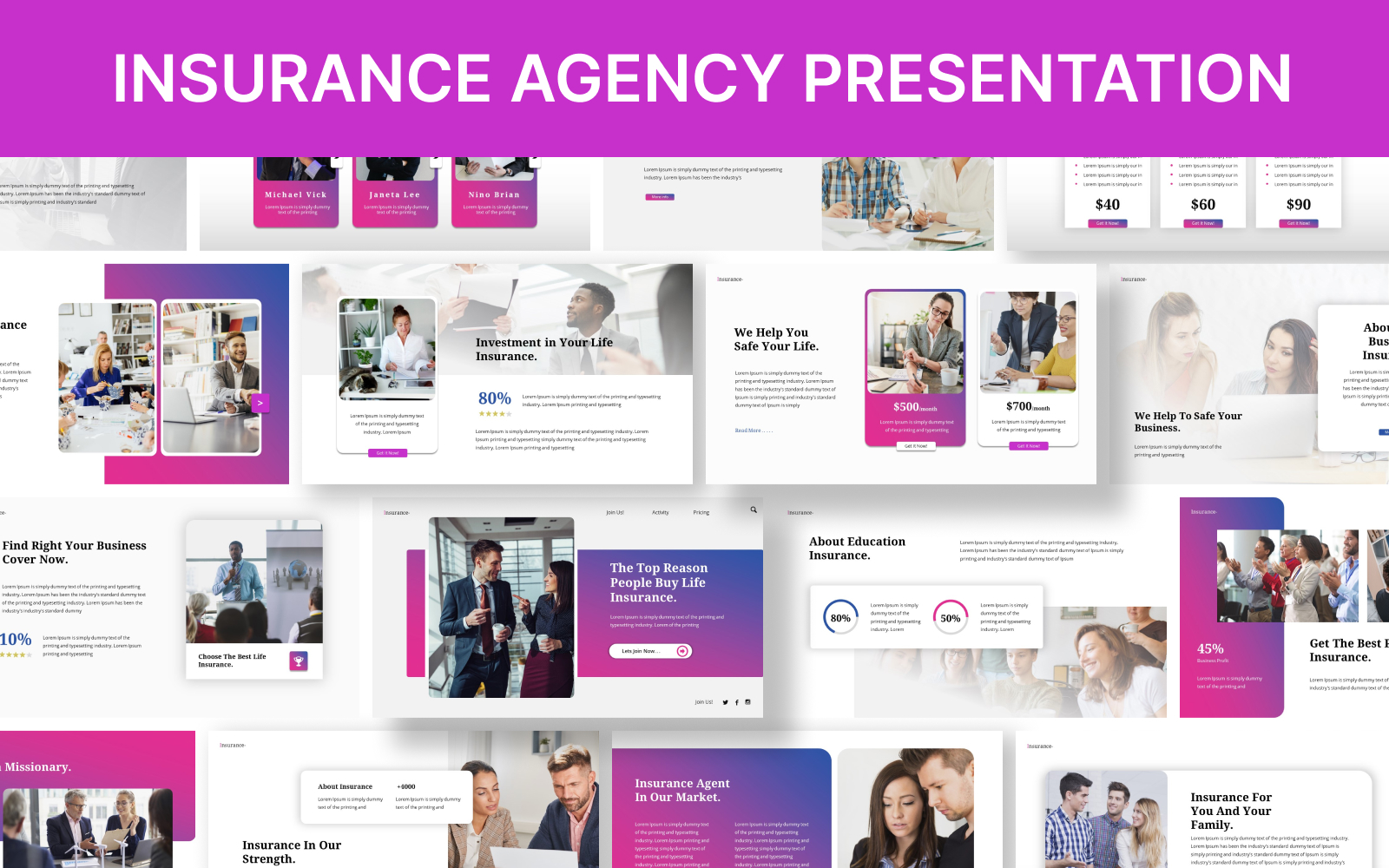 Insurance Agency Google Slides Presentation Template