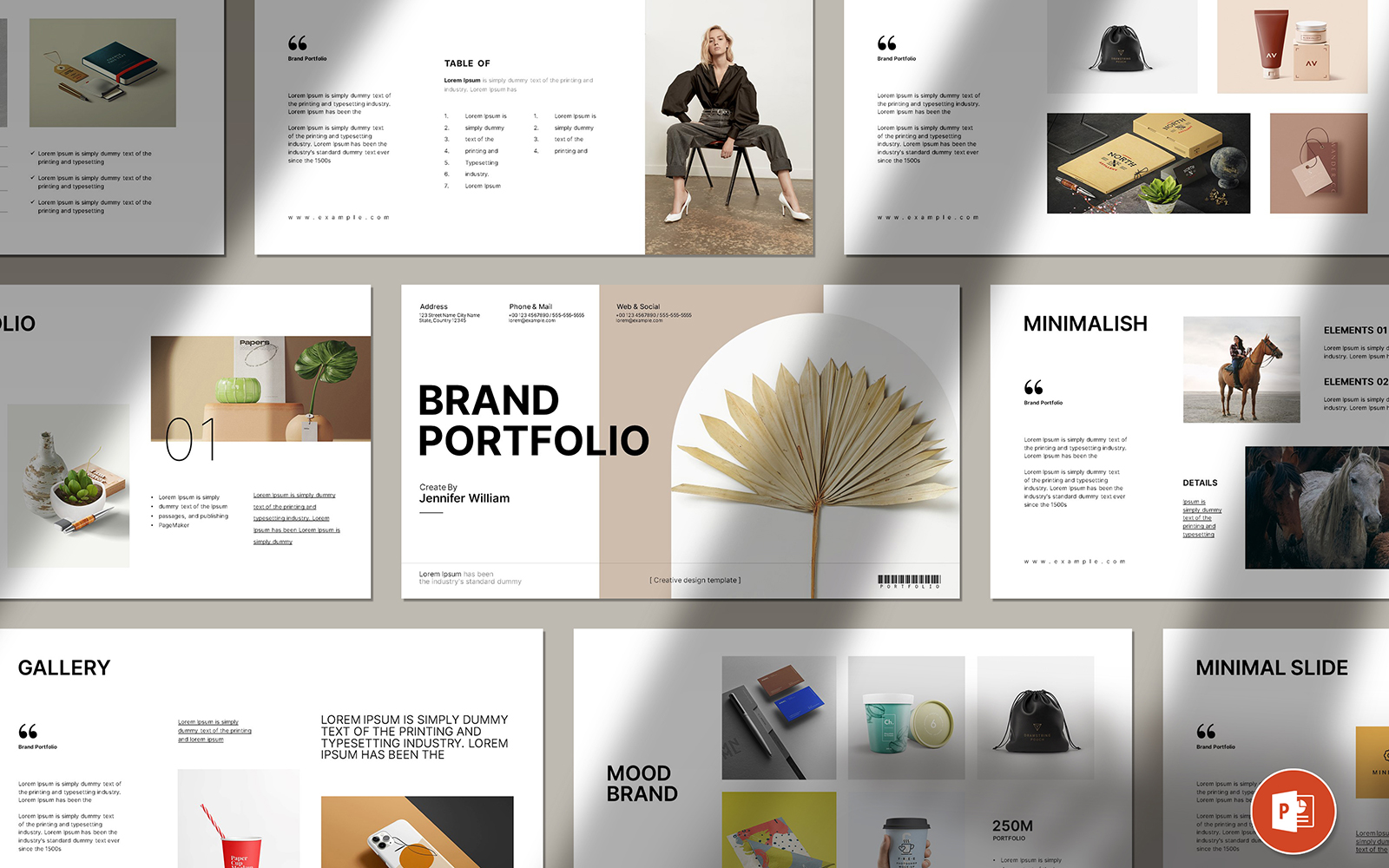 Brand Portfolio Digital Powerpoint Template