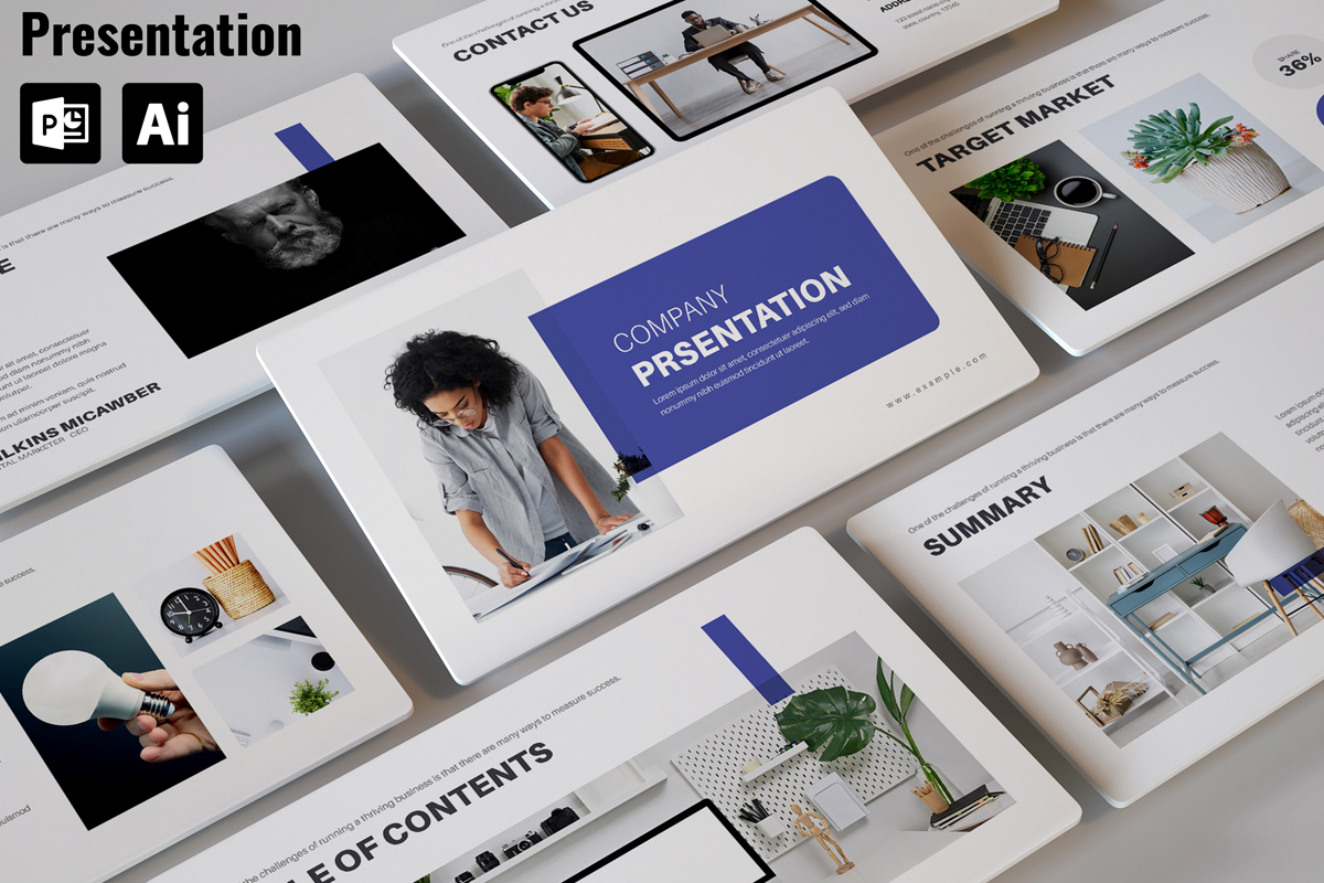 Company Presentation Template Layout