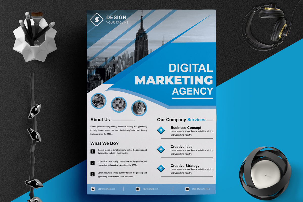 Marketing Agency Flyer Template Layout