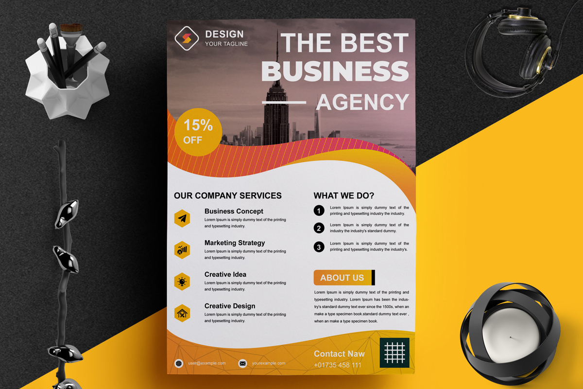 Marketing Agency Flyer Design Template Layout