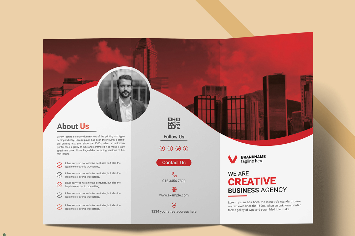 Corporate Business Trifold Brochure - InDesign