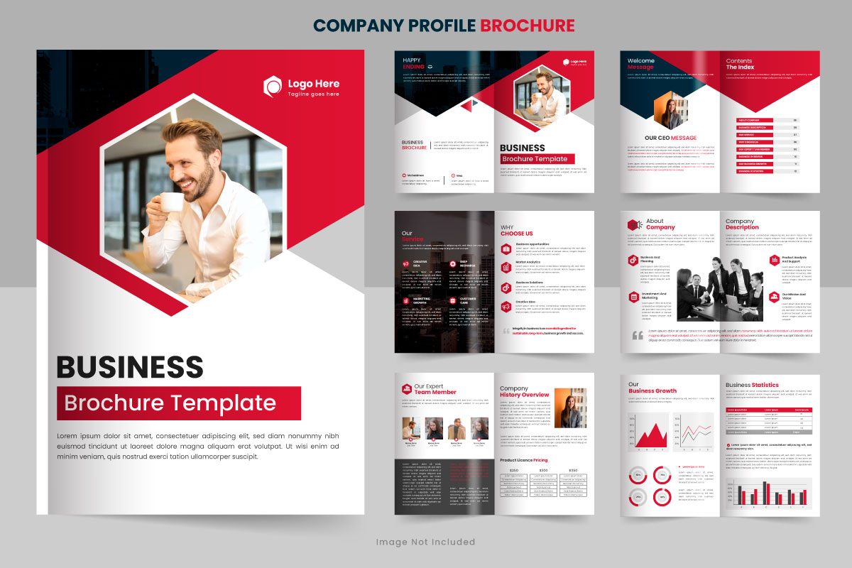 Vector corporate company profile brochure template design