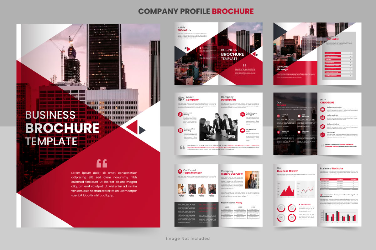 Vector corporate company profile brochure template design idea