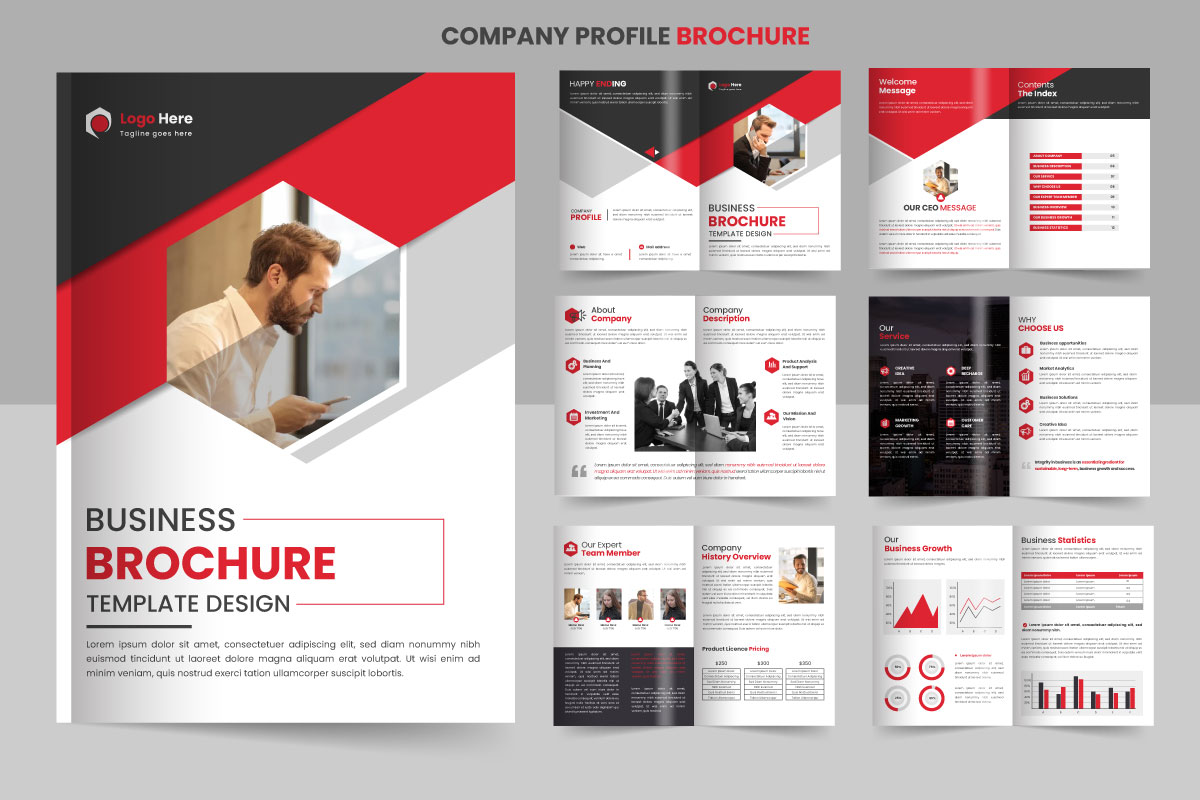 Vector corporate company profile and brochure template design