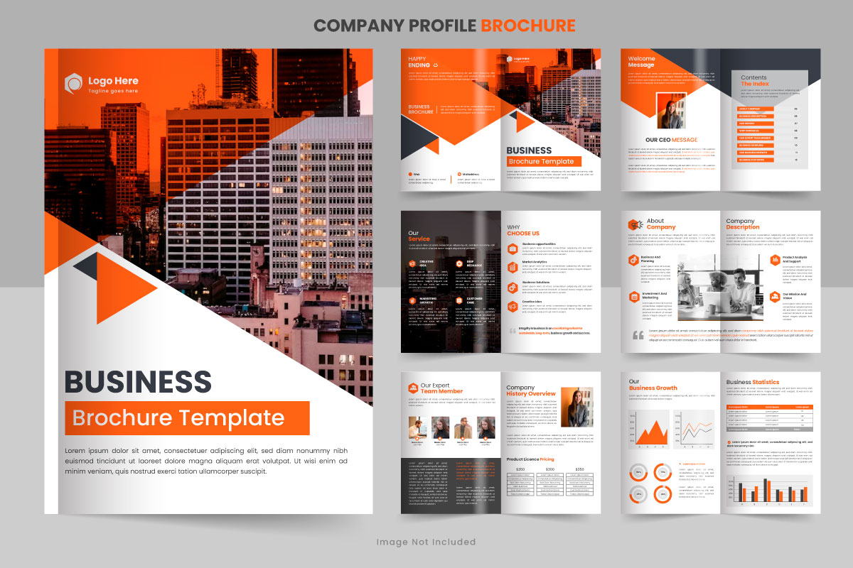 Vector corporate company profile and brochure template design idea