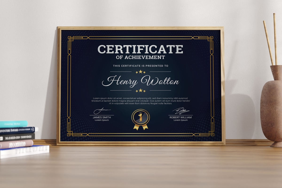 Modern Certificate Layout  Template