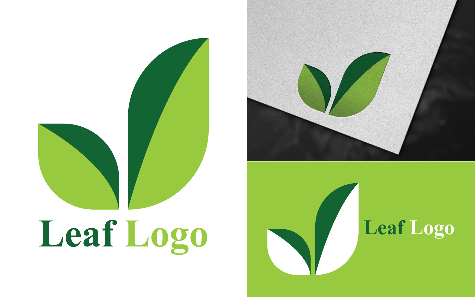 Organic Leaf Logo Template Design