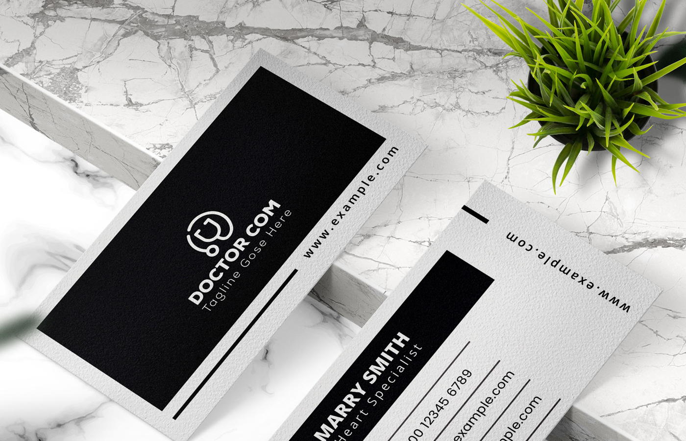 Black and White Business Card Template