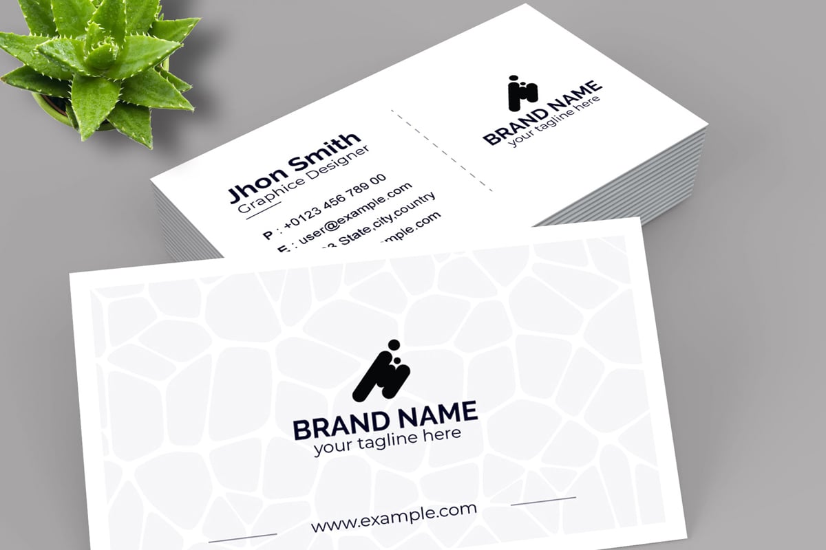 Creative White Business Card