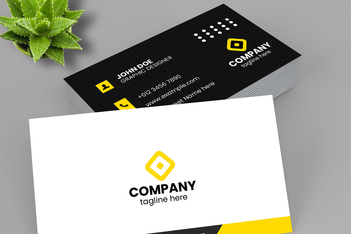 Personal Black And White Business Card Template