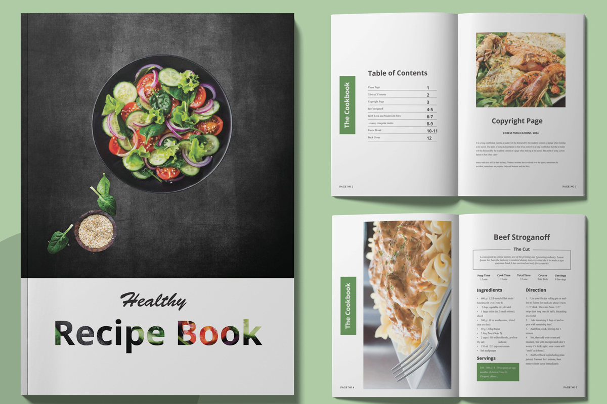 Cookbook / Recipe Book Template