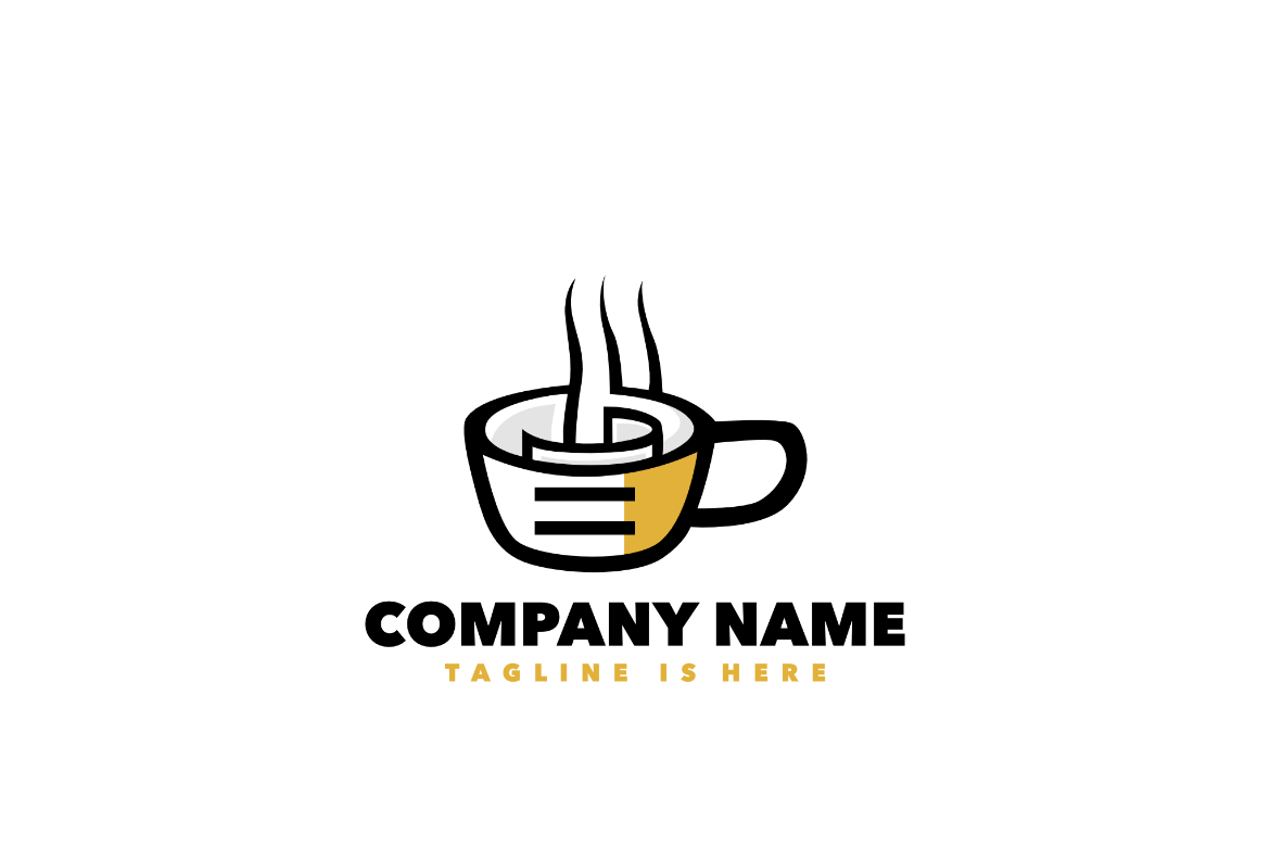 Coffee paper logo design template