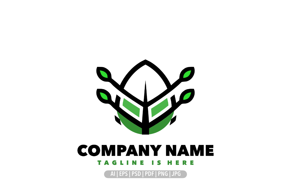Leaf symbol logo design template loog