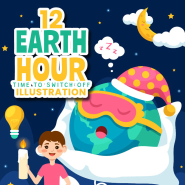 Earth Hour Illustrations Templates 374990