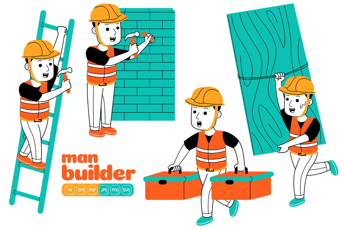 Man Builder Vector Pack #02