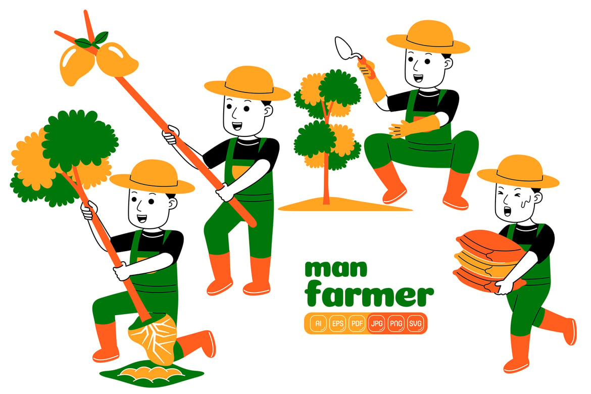 Man Farmer Vector Pack #03