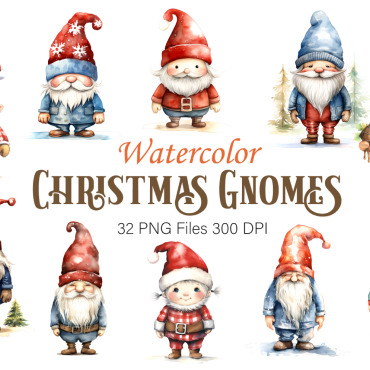 Christmas Gnomes Illustrations Templates 375059