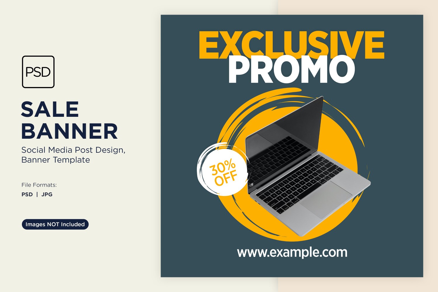 Laptop Exclusive Flash Sale Banner Design Template