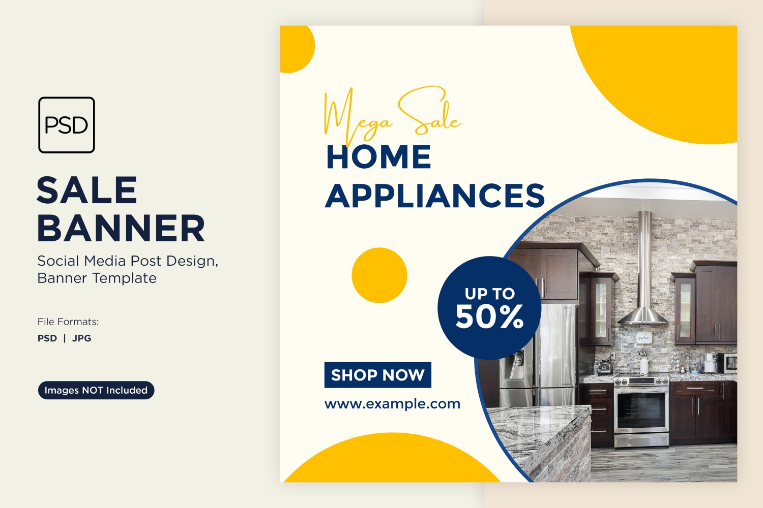 Super Sale on Home Appliances Banner Design Template.