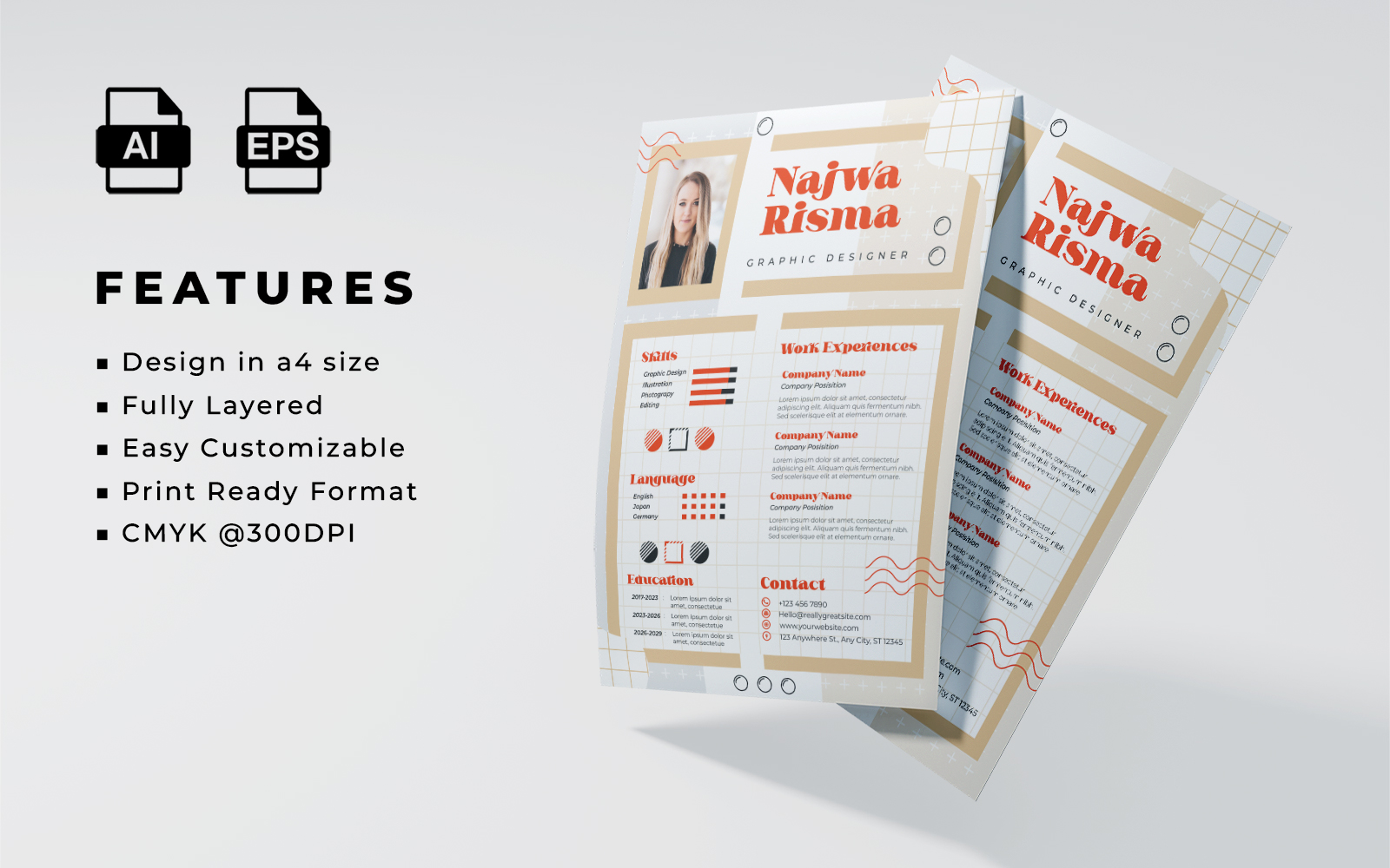 Resume Flayer CV Design 1