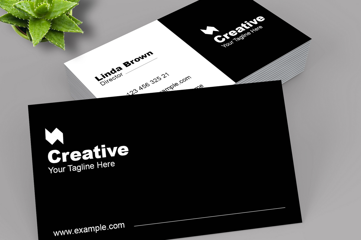 Black - Business Card Layout Template