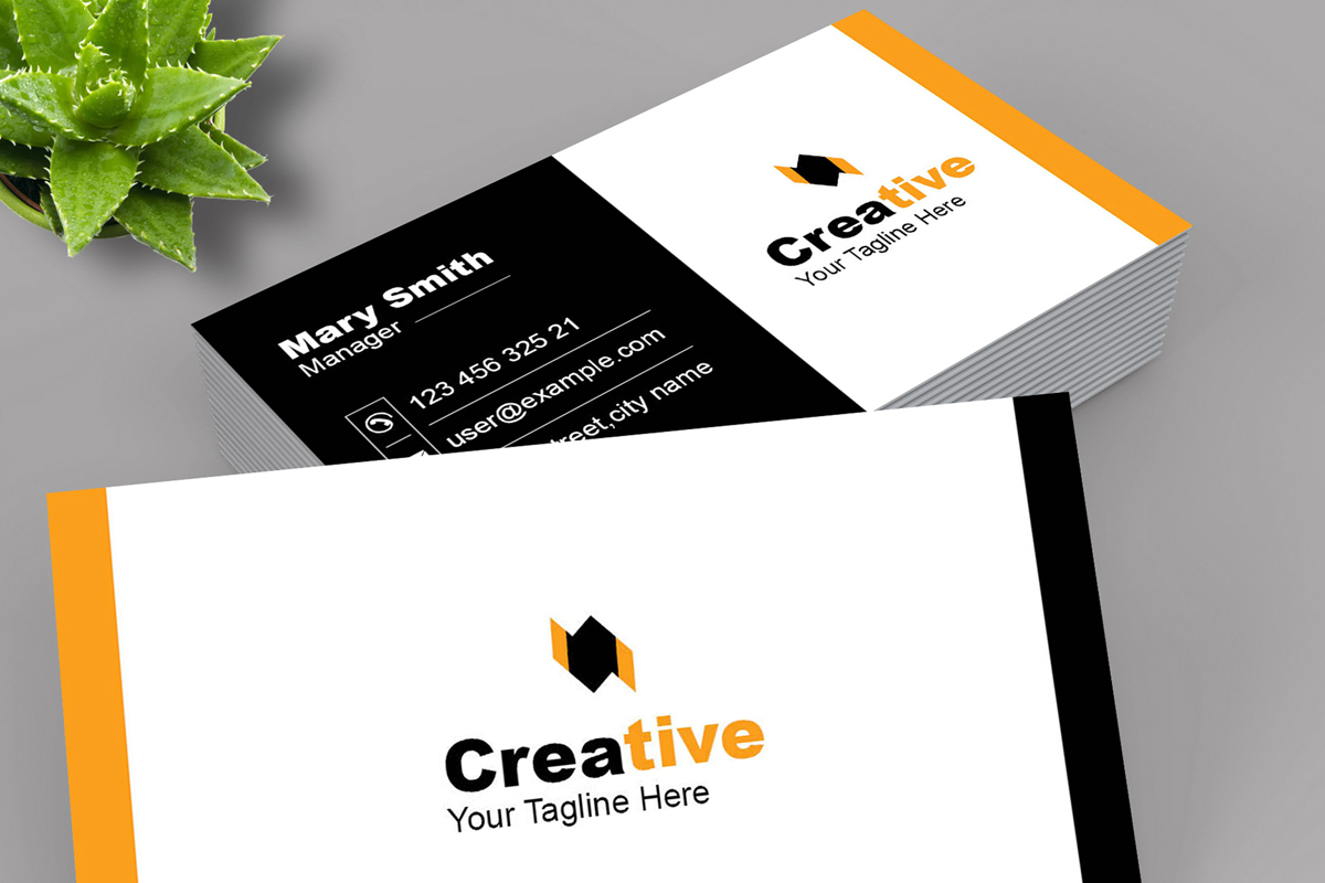 Creative Yellow Business Card Template