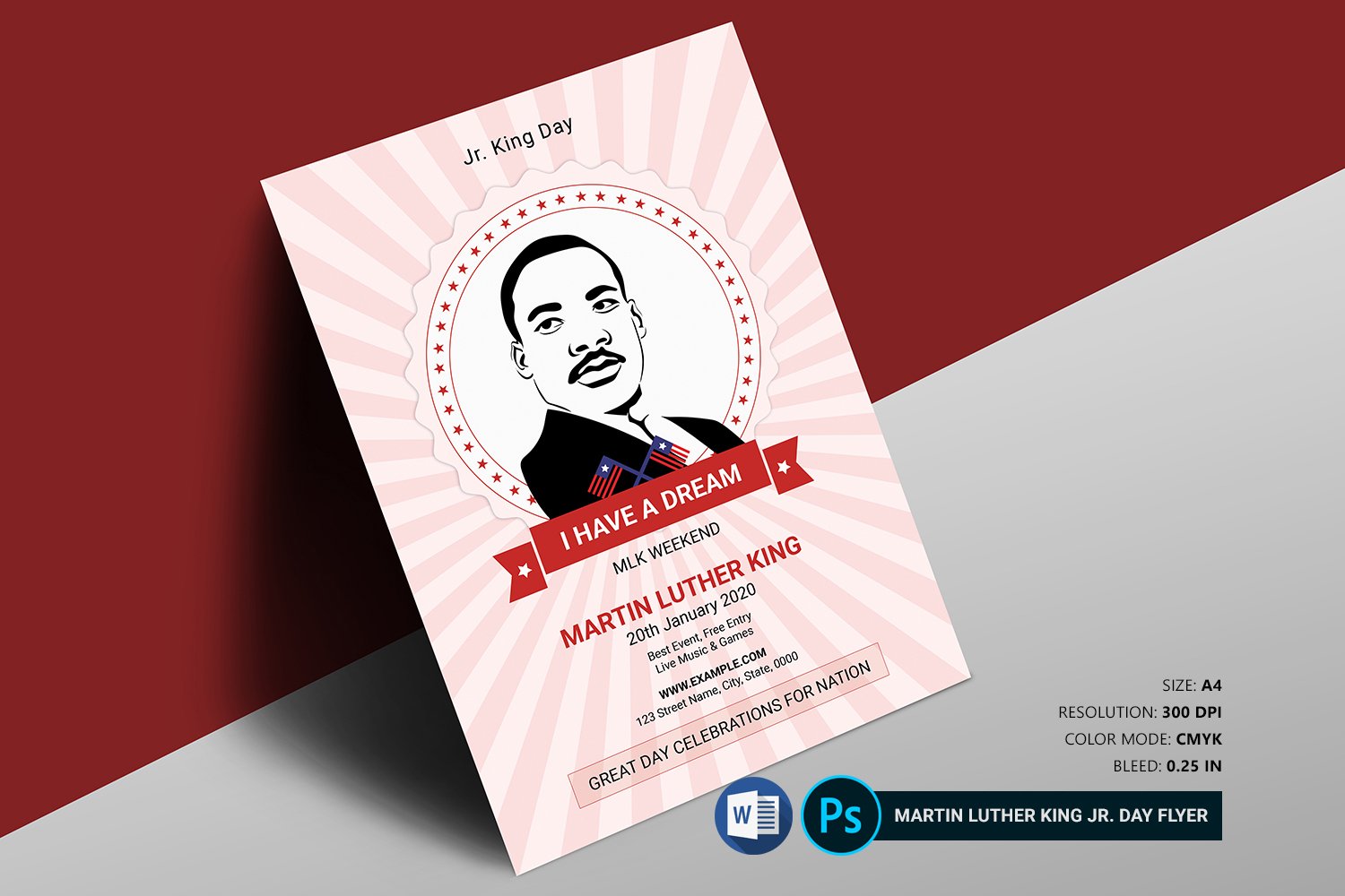 Martin Luther King Jr Day Flyer Template