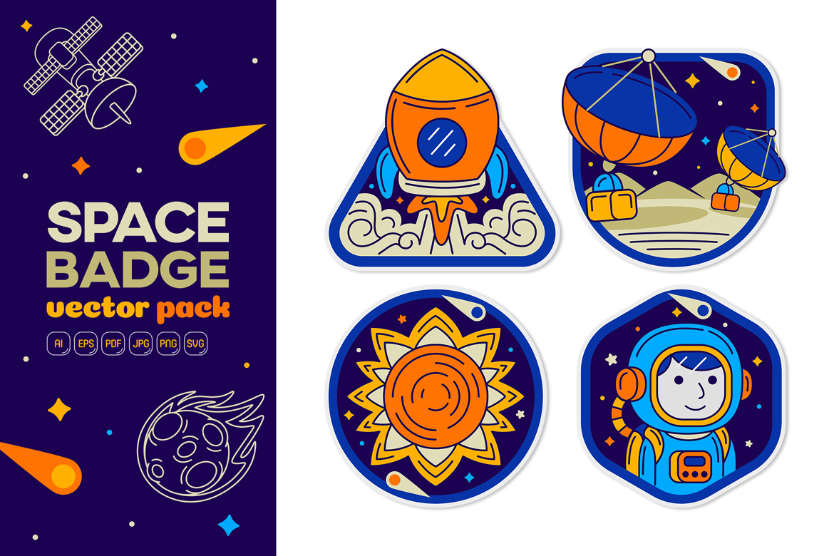Space Badge Vector Paack #02