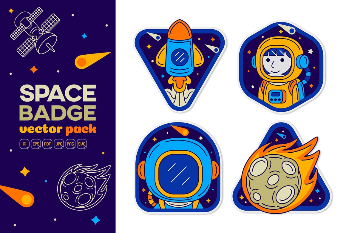 Space Badge Vector Pack #03