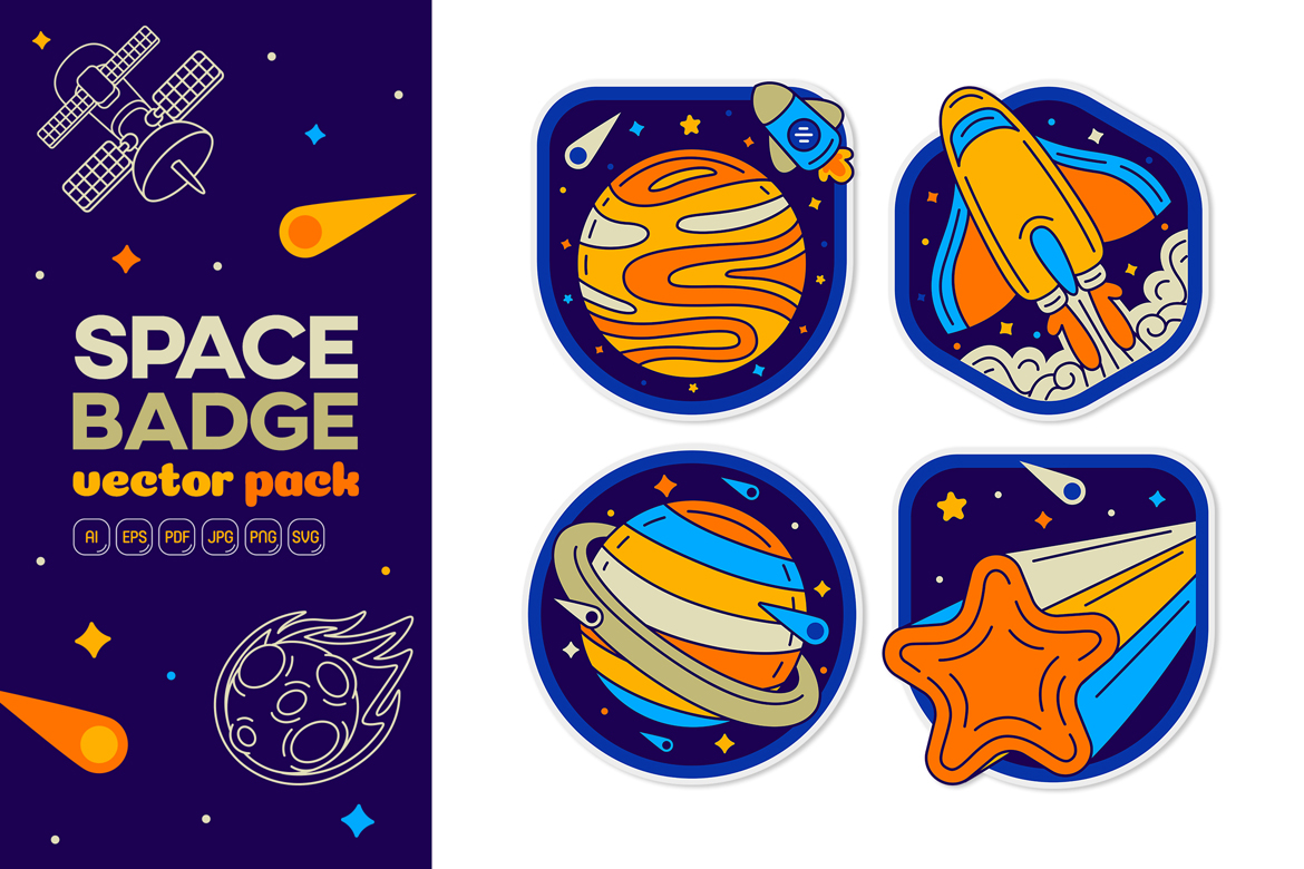 Space Badge Vector Pack #05