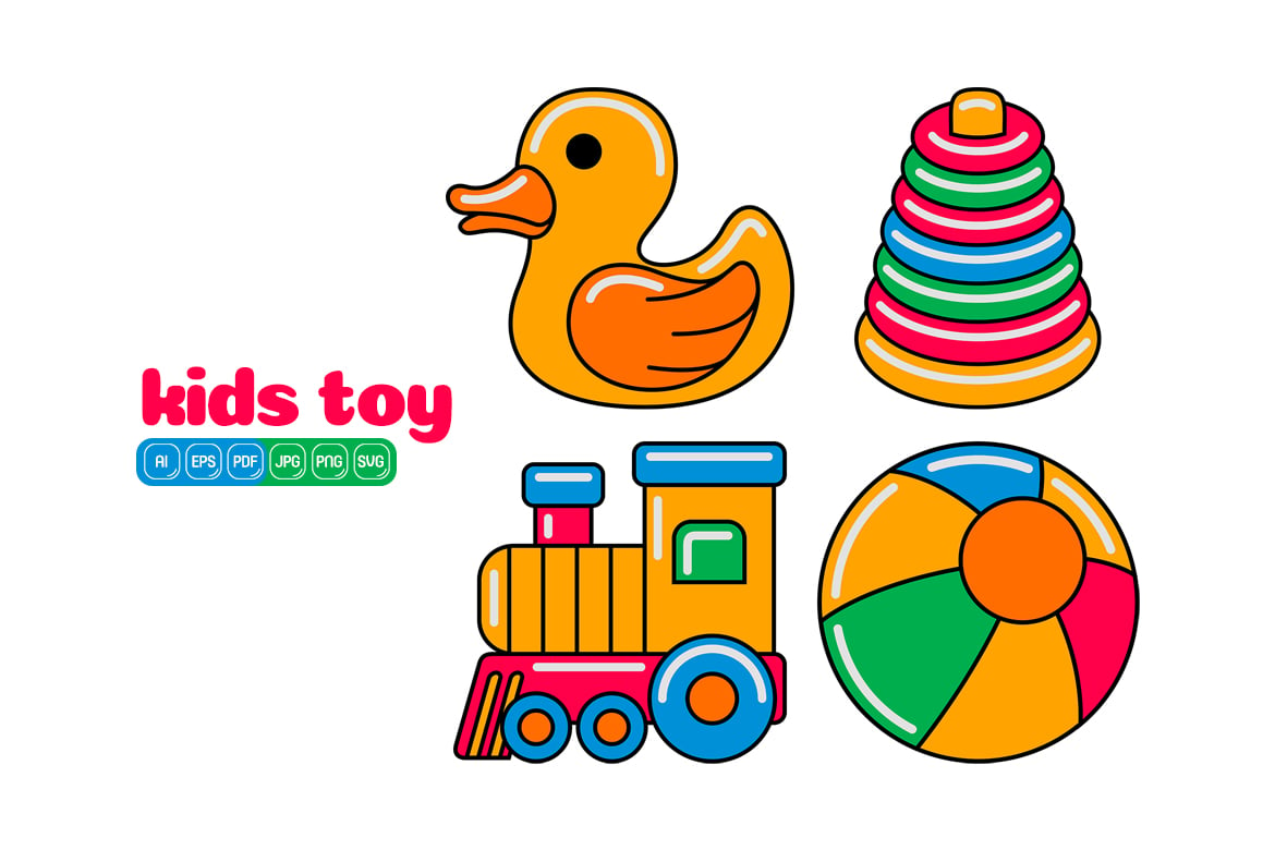 Kids Toy Icon Vector Pack #01