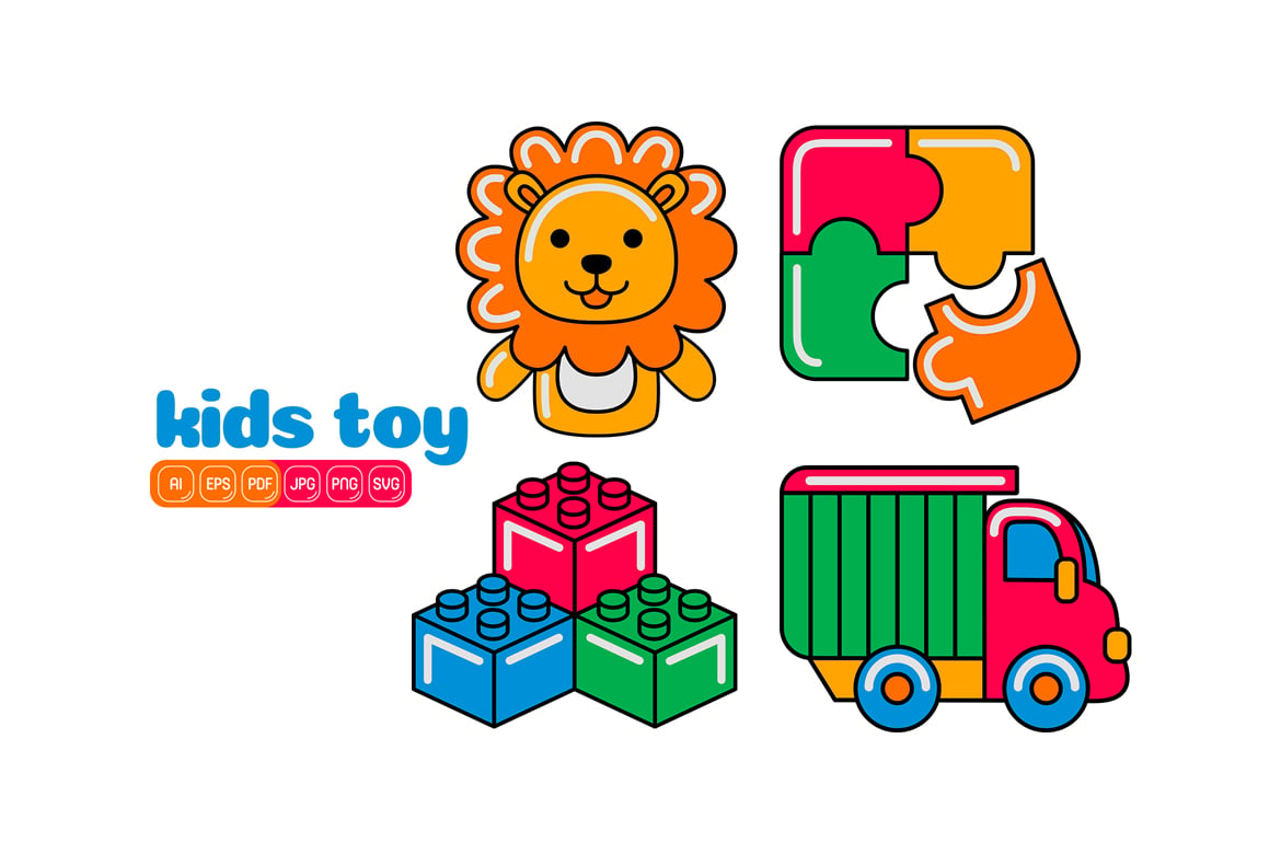 Kids Toy Icon Vector Pack #05