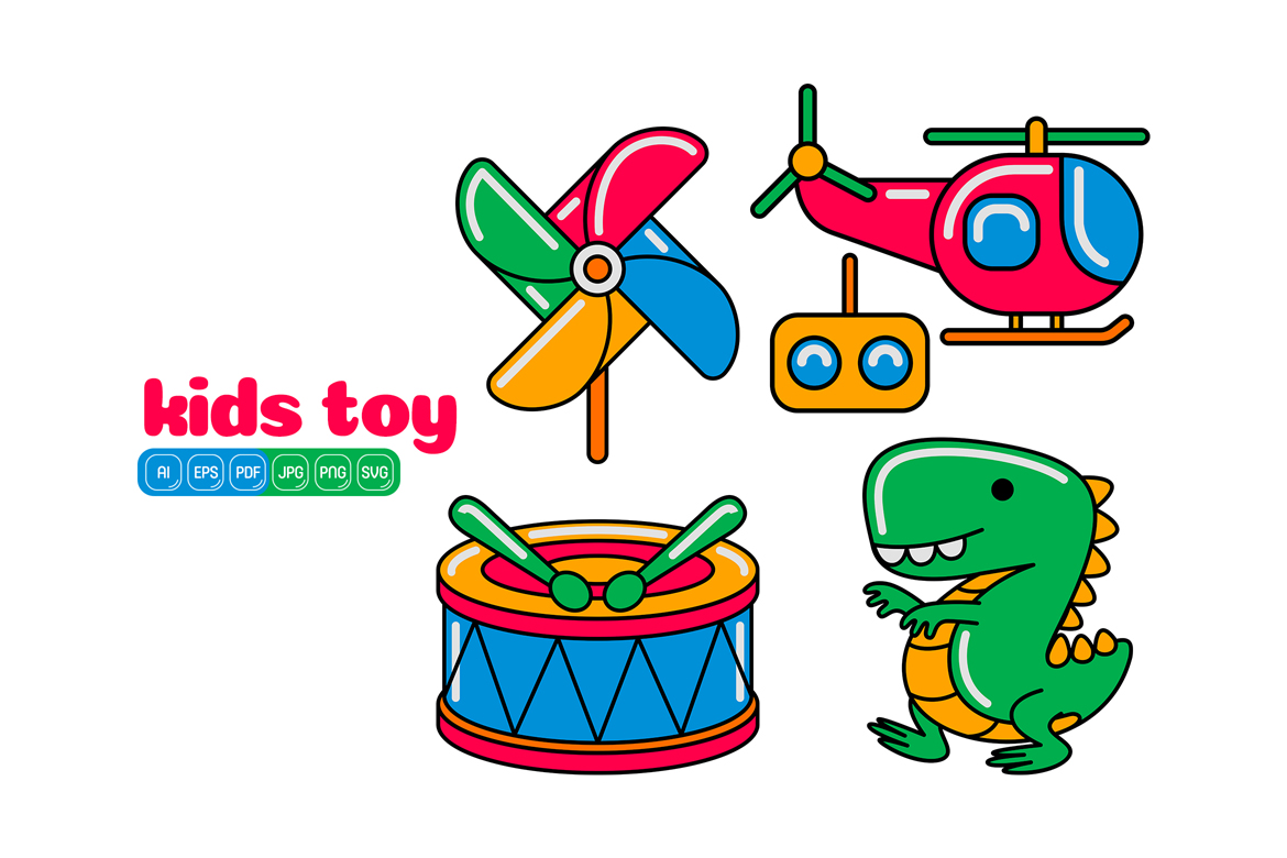 Kids Toy Icon Vector Pack #06