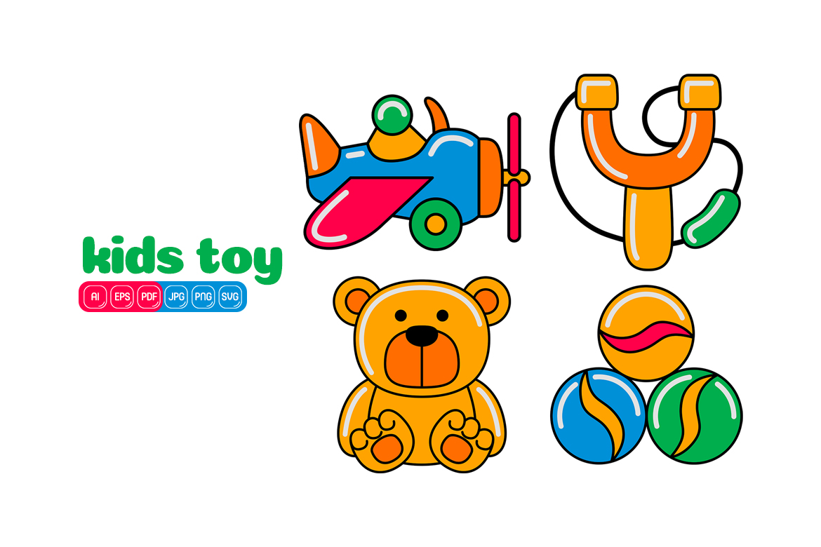 Kids Toy Icon Vector Pack #08