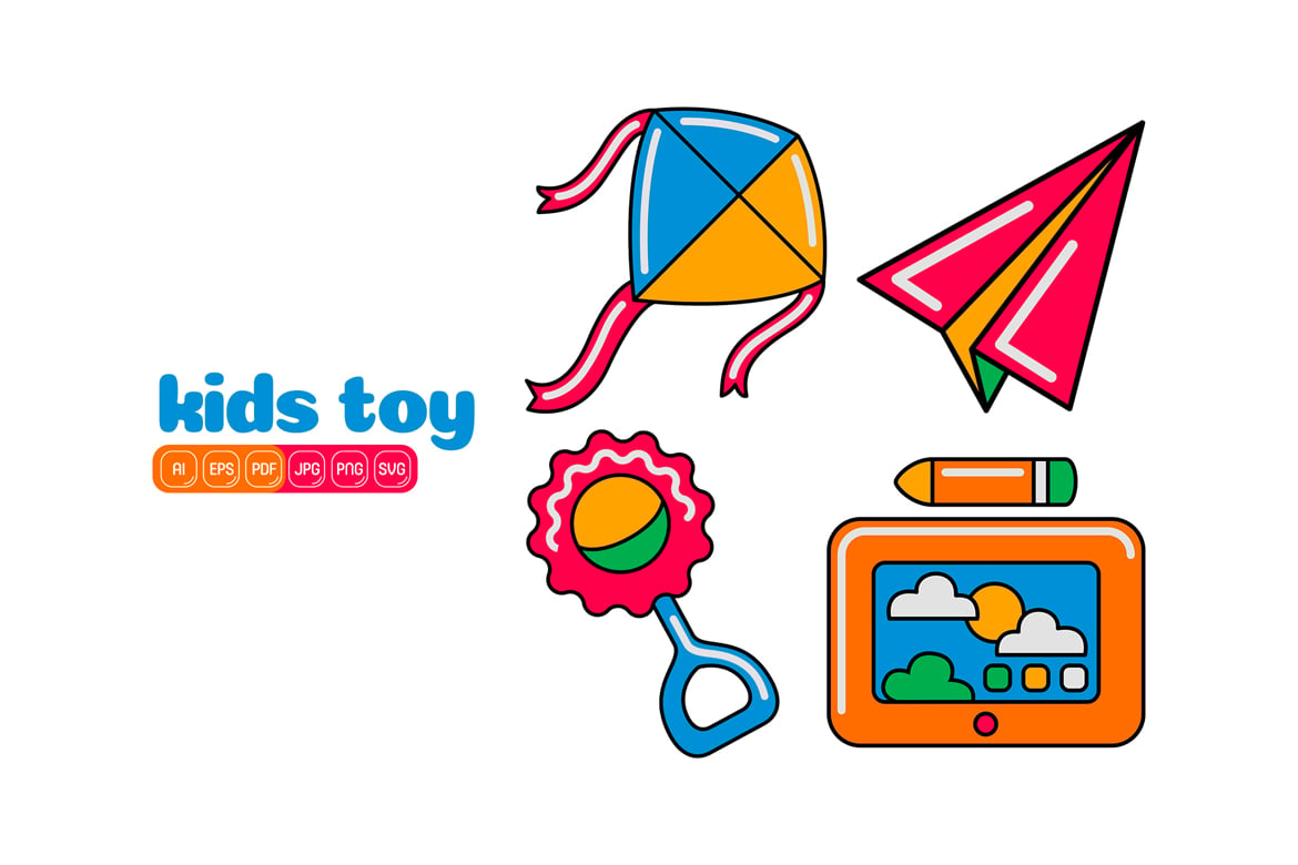 Kids Toy Icon Vector Pack #10