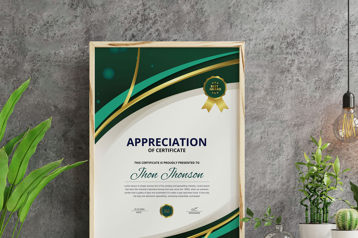 Appreciation Certificate Templates