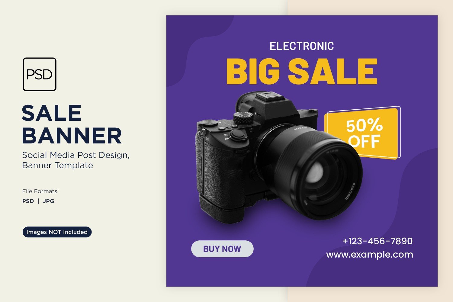 Big Sale on Camera Sale Banner Design Template