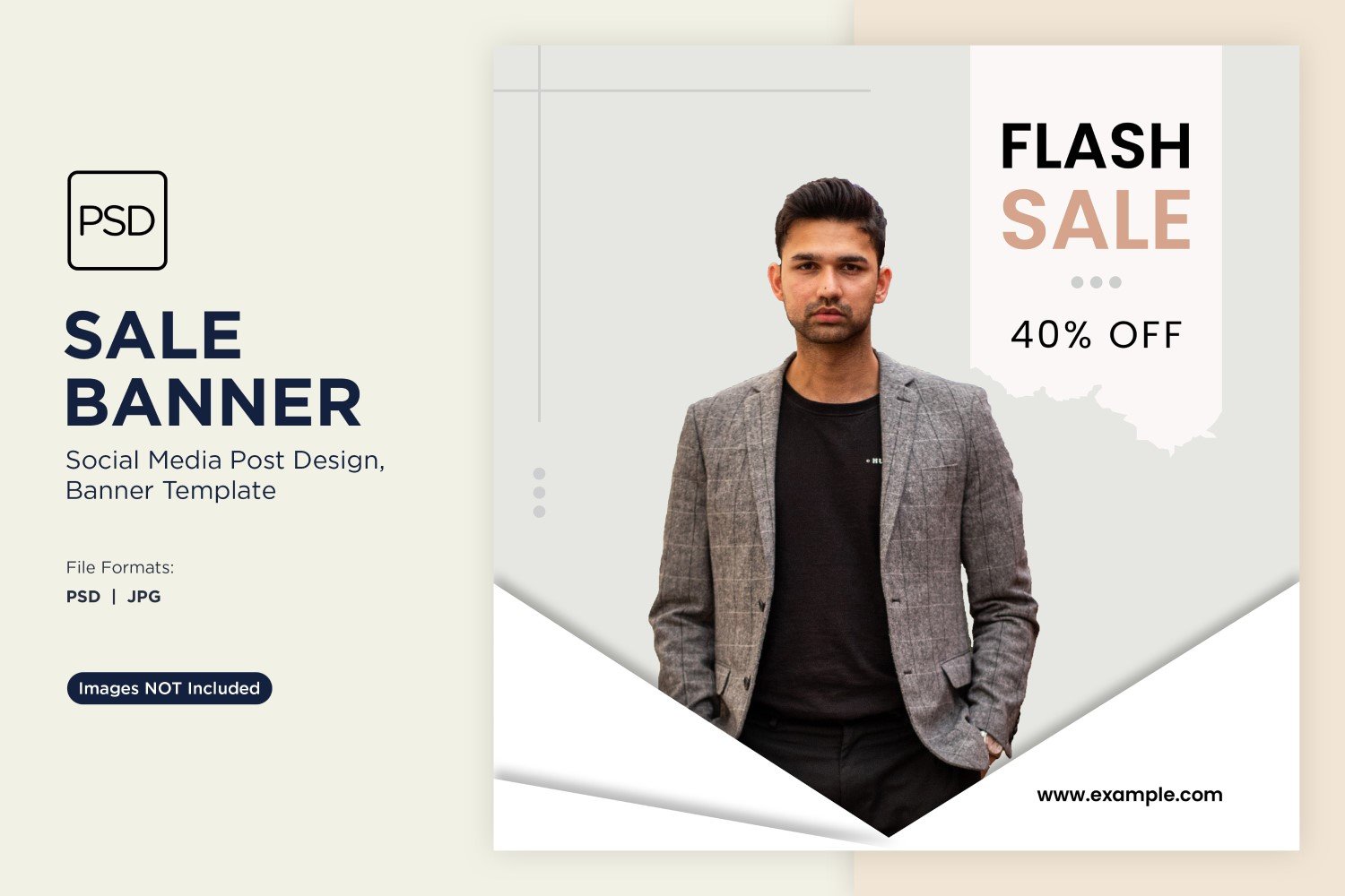 Flash into Savings Flash Sale Banner Design Template