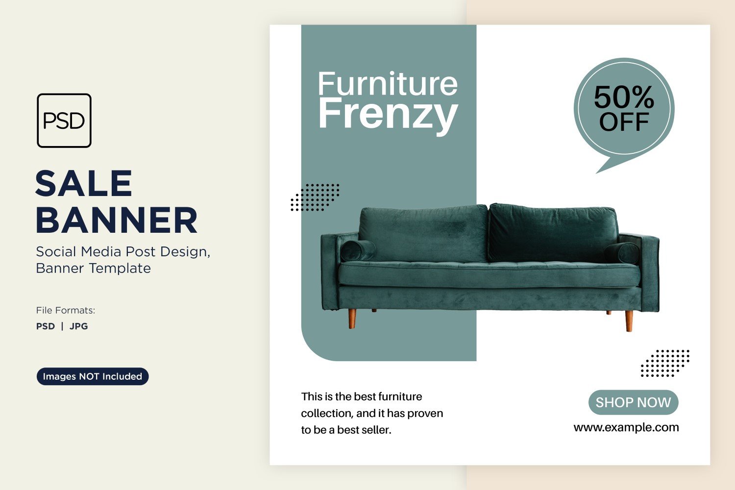 Special Sale on Home Furniture Frenzy Banner Design Template