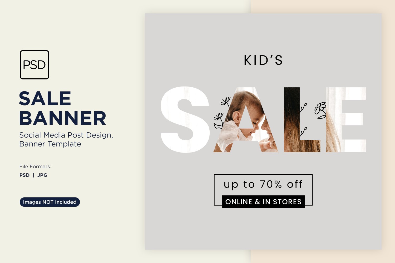 Special Offer Kids Sale Banner Design Template