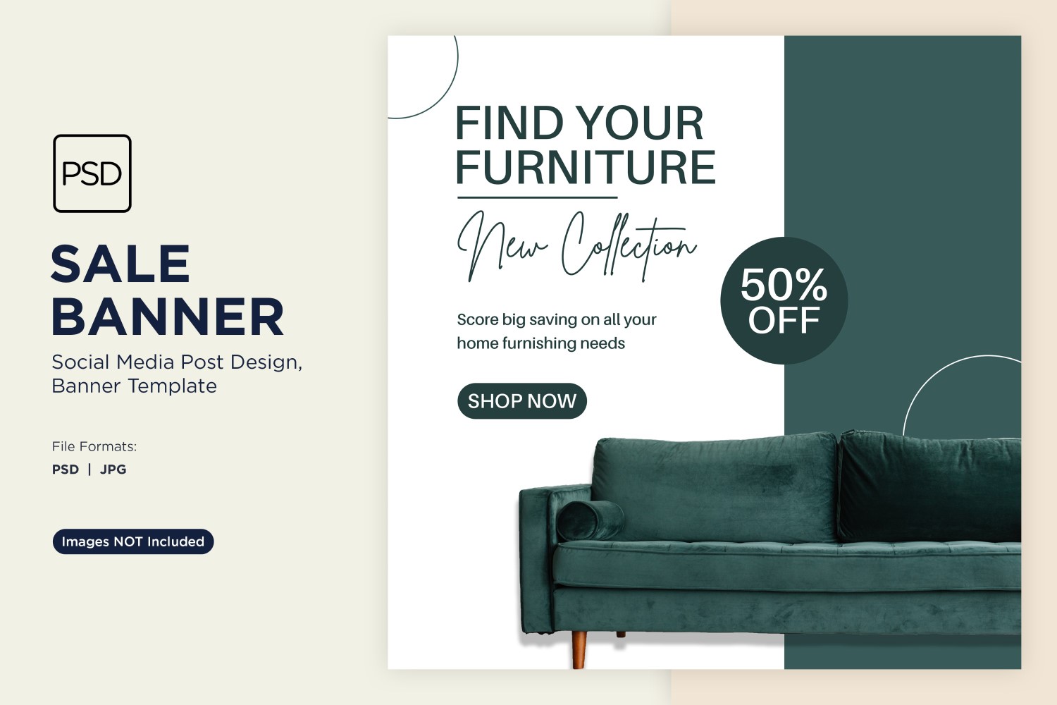 Special Sale on Home Furniture Banner Design Template