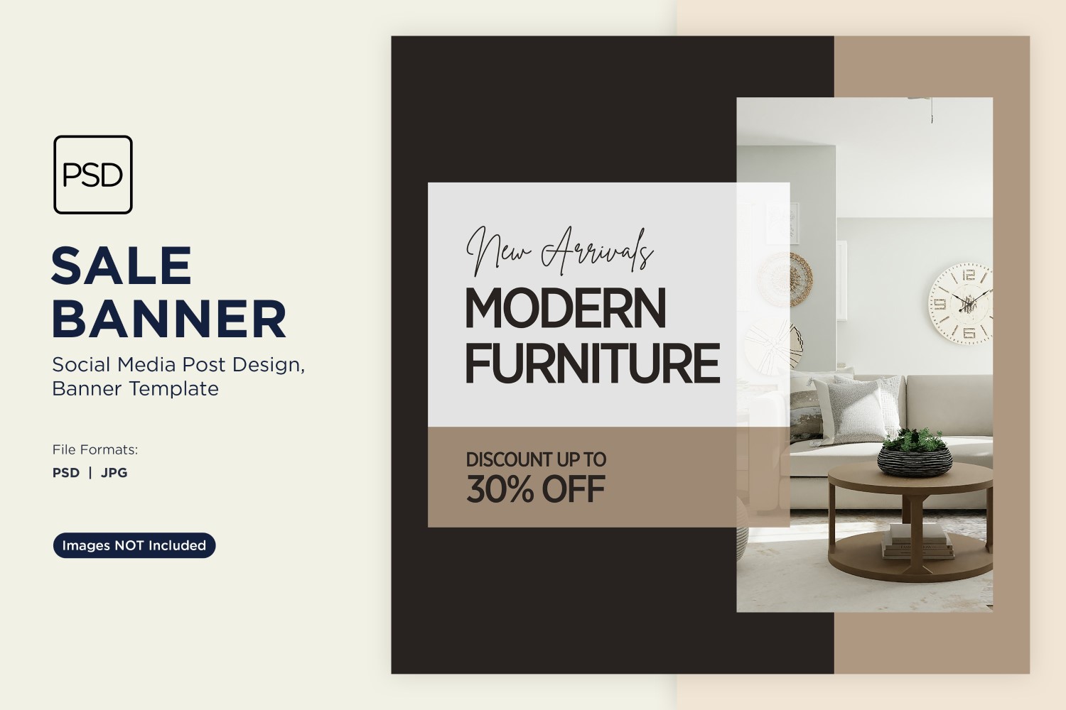 Big Sale on Modern Furniture Banner Design Template 2