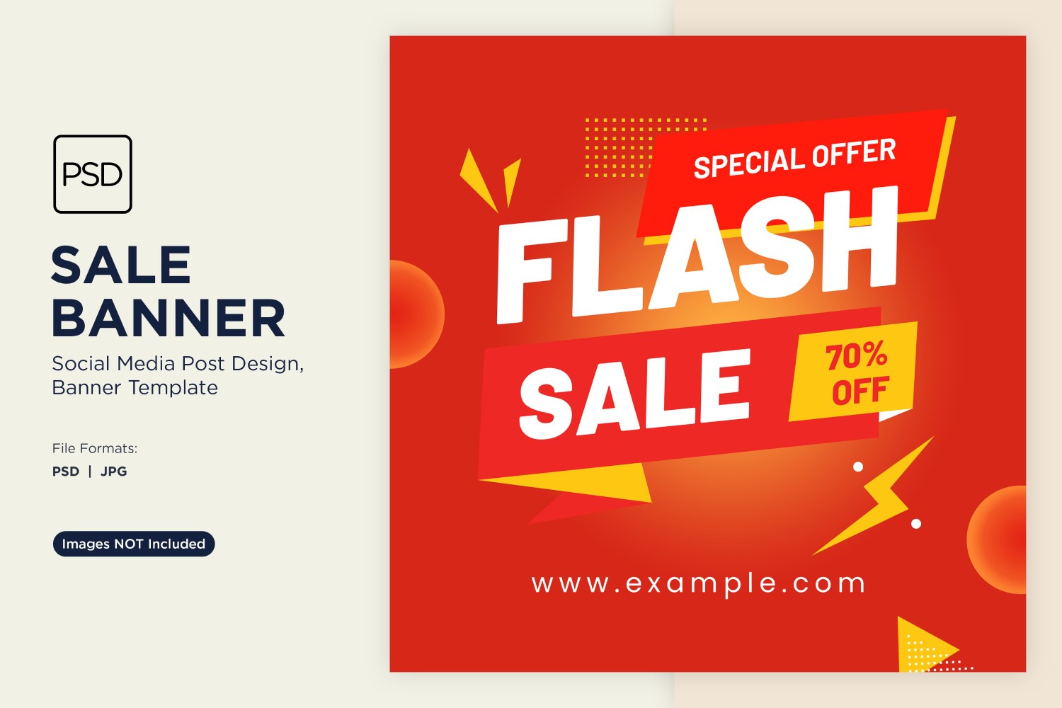 Flash into Savings Flash Sale Banner Design Template 3