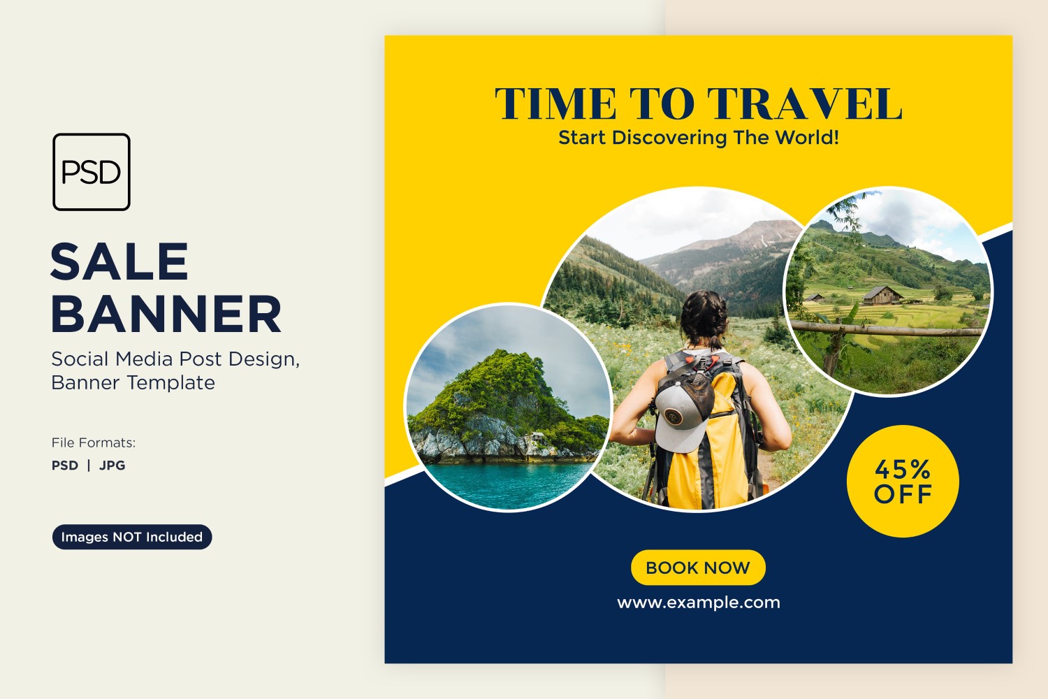 Time to Travel Banner Design Template 1