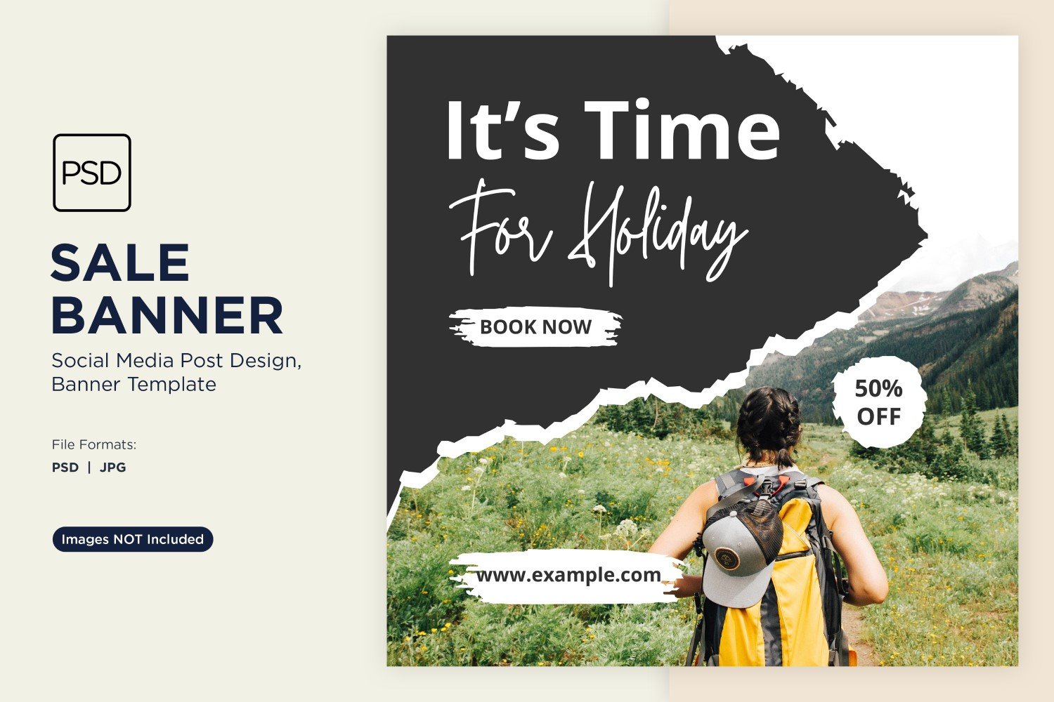 Time to Travel Banner Design Template 2
