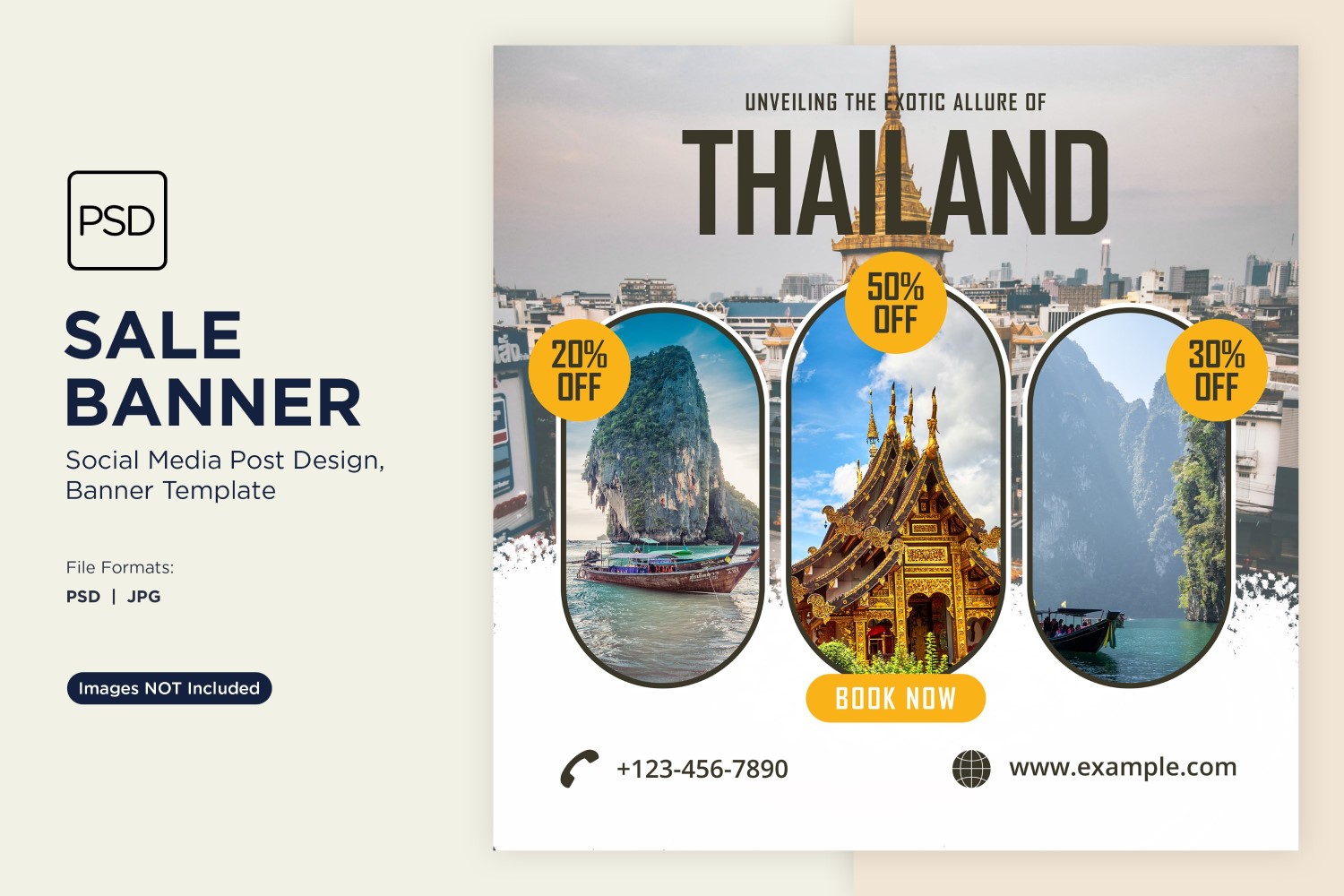 Explore the world travel and adventure sale banner design 7