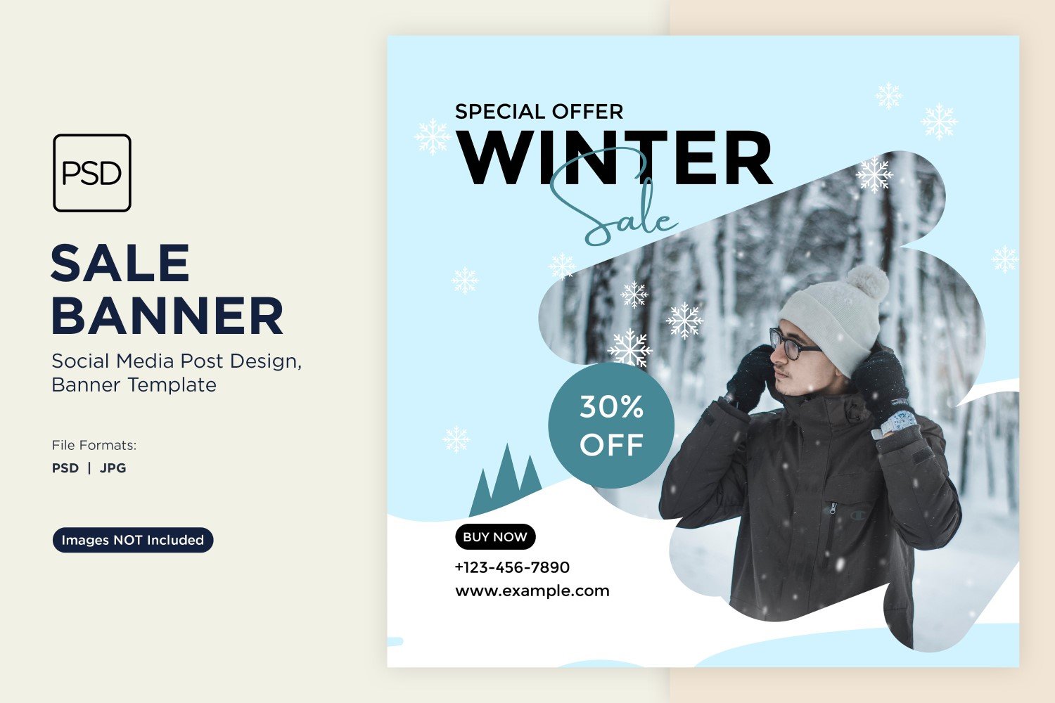 Winter Wonderland Winter Sale Banner Design Template 10