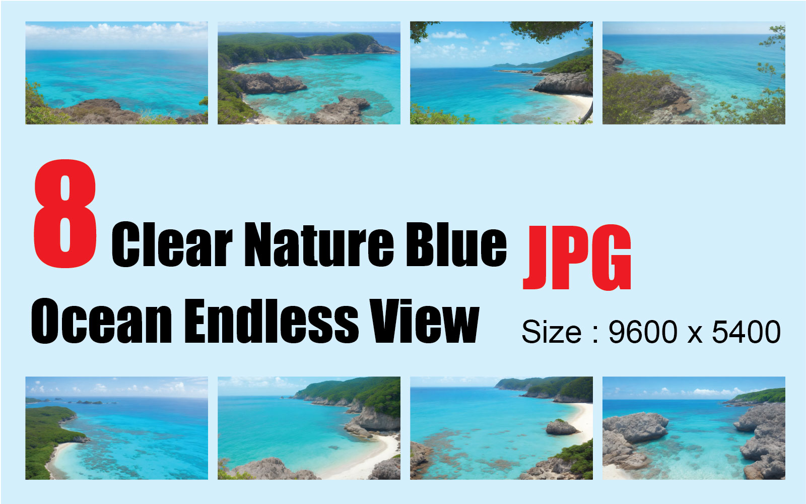 Clear Nature Blue Ocean Endless View | Deep Sea | Clear Water view